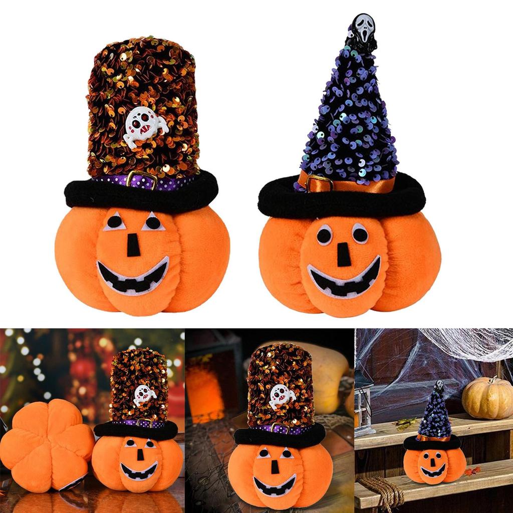Creative Pumpkin Doll Stuffed Plush Autumn Collectible Funny Ornaments for Party Festival Decoration