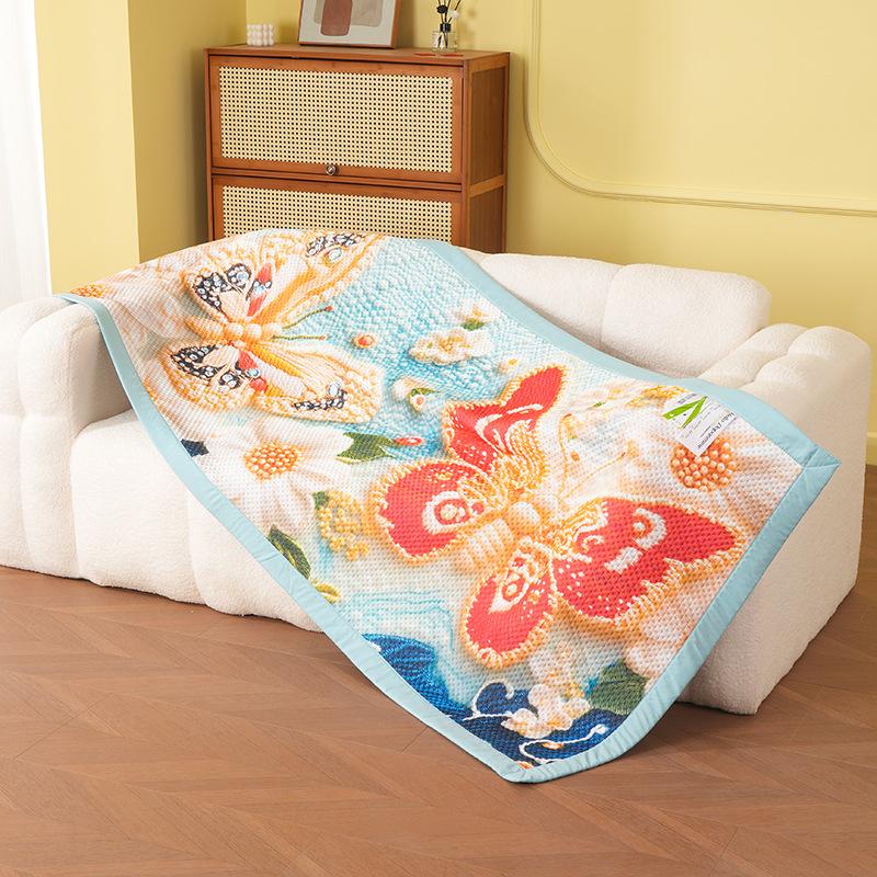 

Летняя подушка на диван из ледяного шелка, нескользящая подкладка на сиденье, прохладный летний коврик, идеально подходит для использования в качестве покрывала для дивана и кровати 90*220cm