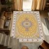 Non-slip Vintage Persian Navy Blue Floral Rug, Washable for Living Room Bedroom Decor