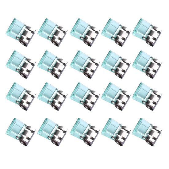Transparent Metal Push Clips with Storage Case Multi-Purpose Binder Clip for Pants Hem Book Documents Reusable Colorful Paper Clamp for Office School