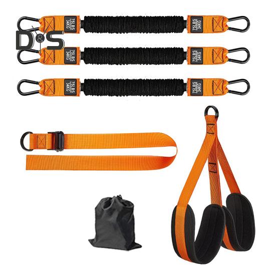 1 Set Klimmzughilfe-Band, 150/225/300 lbs, robuster Klimmzughilfe-Gürtel mit Fußstütze, verstellbar, für das Home-Gym-Workout, horizontale Stange, elastisch