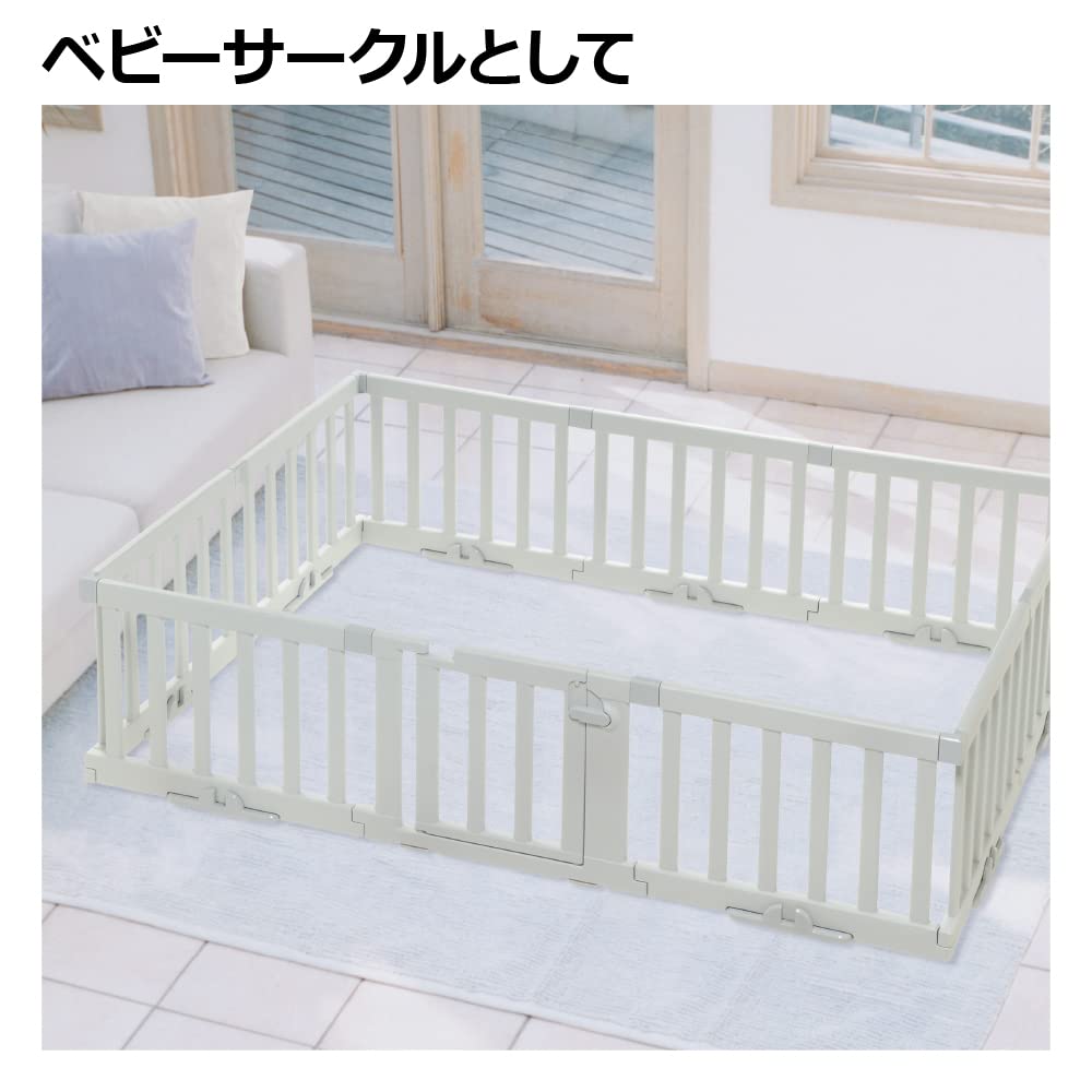 Kojec Richel, który można również używać jako zestaw 10 sztuk z drzwiami x wysokość jasnoszara przegroda, (222cm 150cm), 60cm,