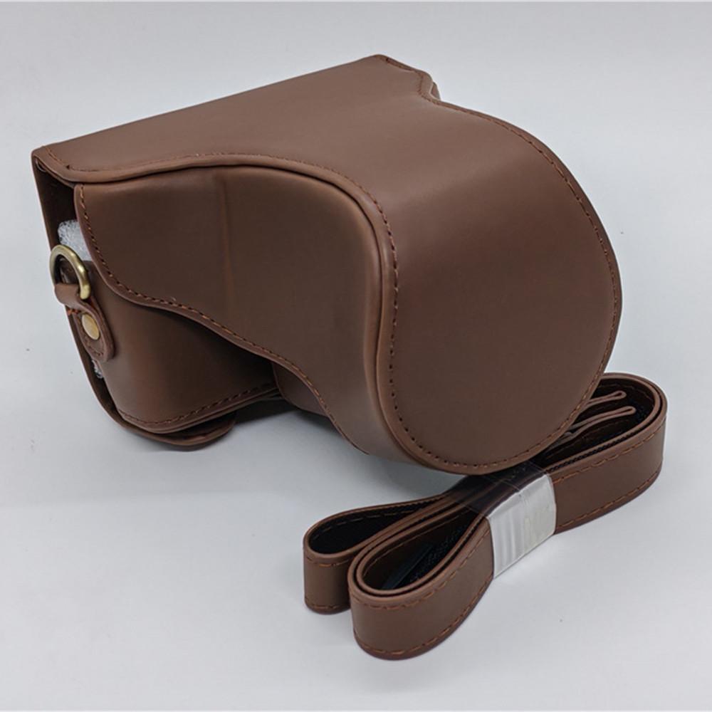 PU Leather Camera Bag Case For Canon EOS M10 M200 M100 M 15-45mm Lens Full Body Cover With Strap