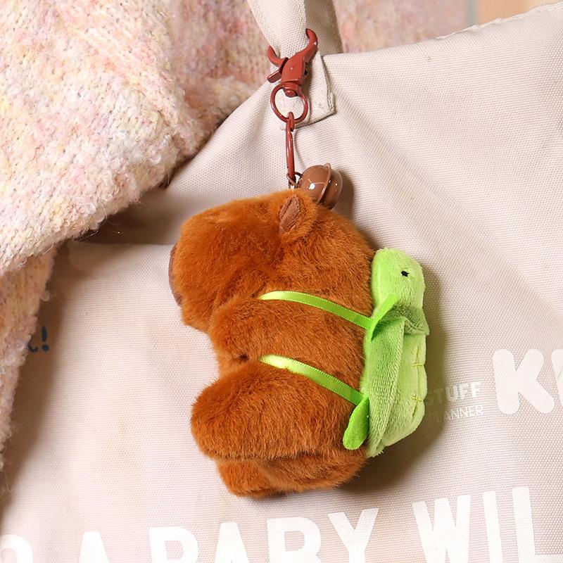 12cm Capybara Plush Keychain Pendant Simulation Capibara Anime Fluffty Toy Stuffed Animals Doll Plush Children Birthday Gift Toy