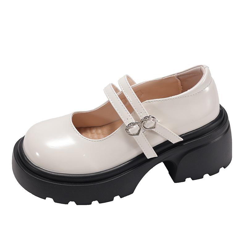 Platform Thick Heel French Mary Jane Shoes Women's Summer 2025 New Retro College Style Jk Small Small Leather Shoes