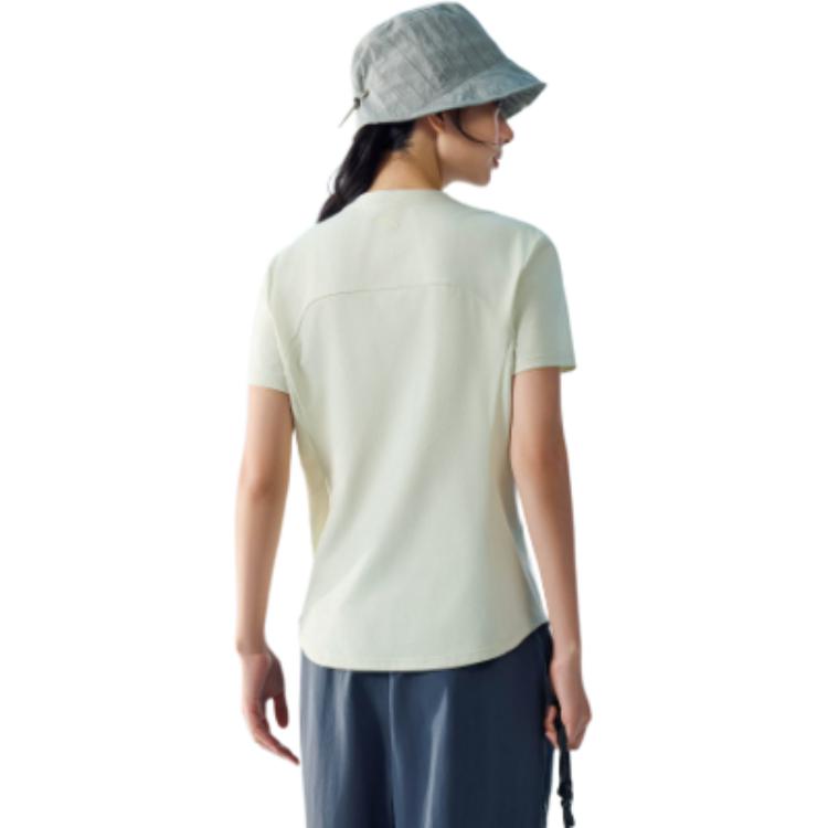 Anta Outdoors Short Sleeve Knitted T-Shirt Summer 2026 Women Tops Warm-Jade-White 962626104-2