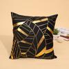 Golden Geometric Cushion Cover Square Pillowcase Comfortable Pillow Cover  Home