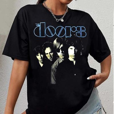 Nouveau Populaire The Doors Groupe Tournée Coton Unisexe Toutes Tailles T-shirt Unisexe