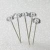 Clear Floral Head Pins - 6x38mm, Box of Diamond-Shaped Push Pins for Wedding Bouquets