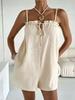 2026 European/American Summer Ice Silk Pleated Solid Color Camisole Jumpsuit for Women