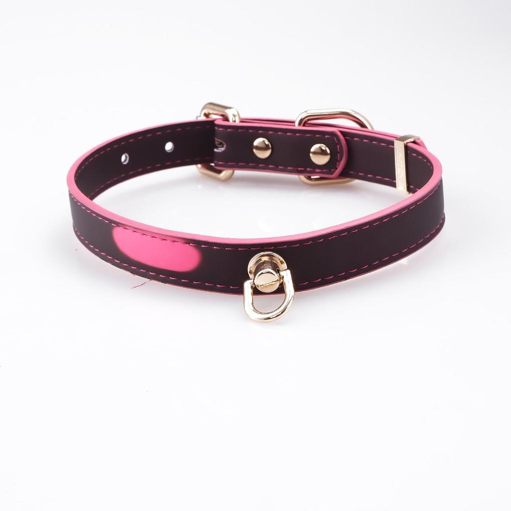 Gotischer Choker mit Farbwechsel-Tropfbeutel – Handgefertigte Punk-Paar-Halskette