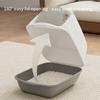 Portable Hand-held Cat Toilet with Door Odor Removal Closed-type Pet Litter Box with Large Non-slip Space Splash-proof Feature