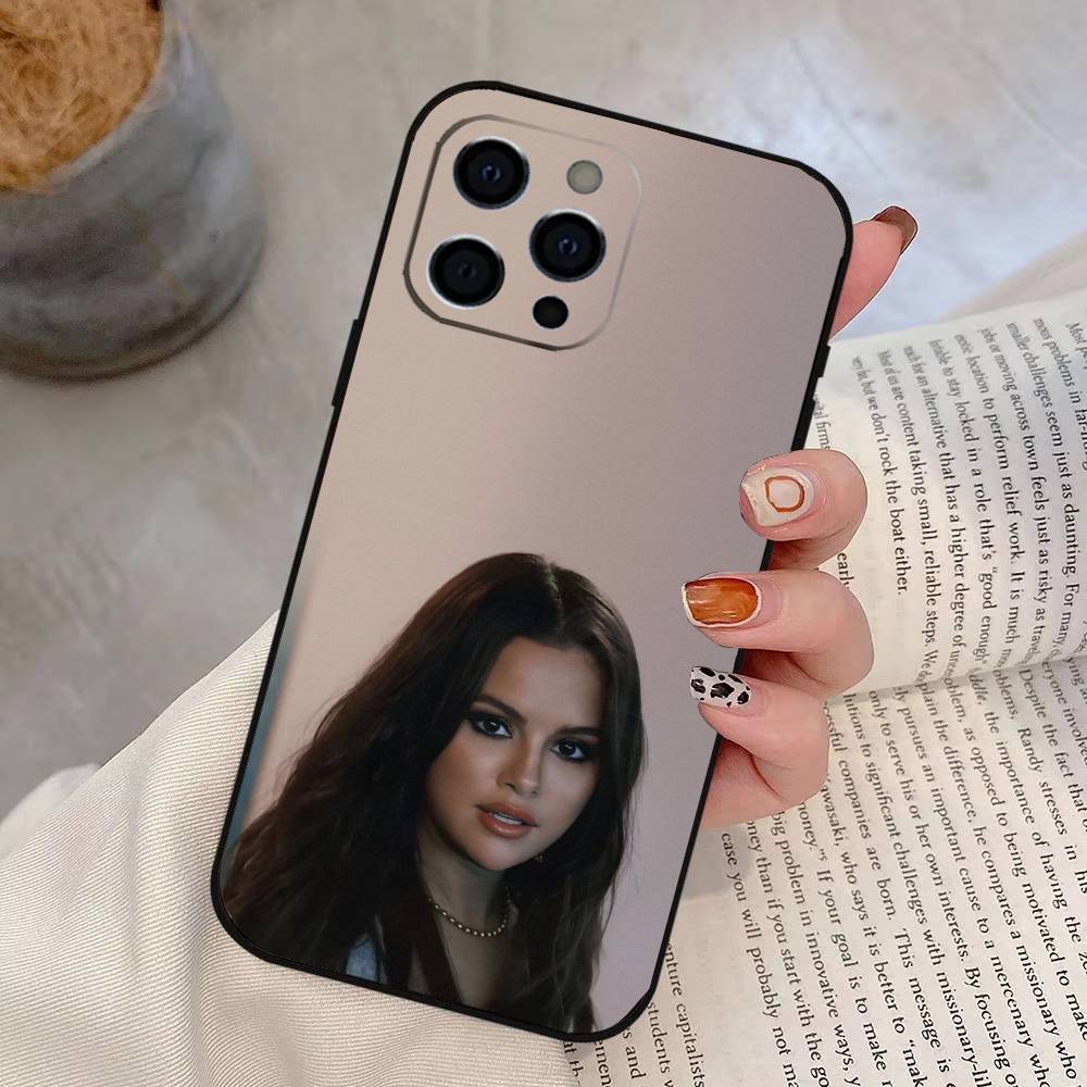 S-Selena G-Gomez Singer Phone Case For iPhone 17,16,15,14,13,12,11 Plus,Pro Max,XS,Soft Silicone Black Cover