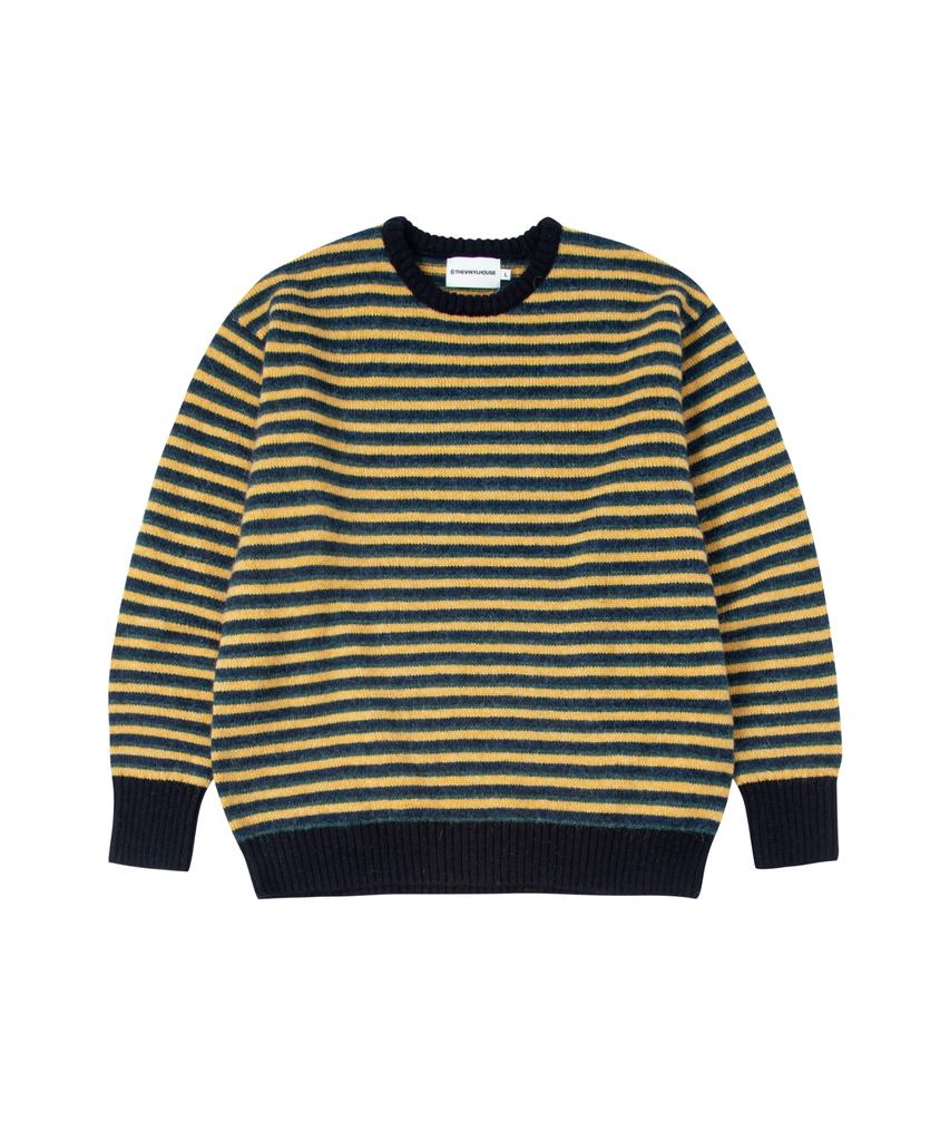 THEVINYLHOUSE Mohair Multi Striped Sweater Yellow (Vh2Dfuk602A)