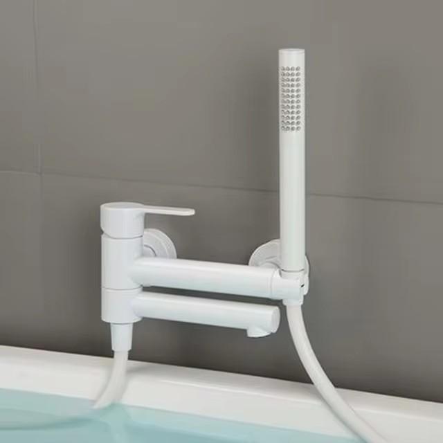 Badewannenarmatur Messing Wandmontiert Badezimmer Duschmischer Einhebel Wasserfall Mischdüse Komplette Duschgarnitur Für Toilette