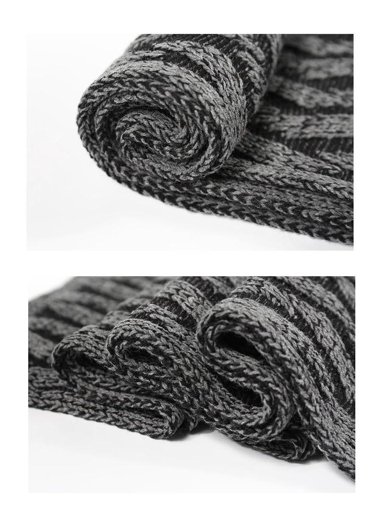 Modny męski szalik z grubej dzianiny wełnianej na jesień/zimę 2020.