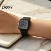 Square Dial Watch Quartz for Women, Casual Silicone Strap Wristwatch with Strap, Accurate Lightweight Wristwatch, Fashion Accessory Precise