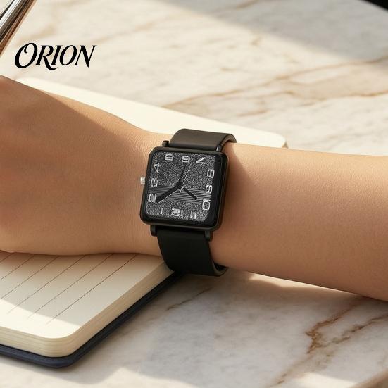 Square Dial Watch Quartz for Women, Casual Silicone Strap Wristwatch with Strap, Accurate Lightweight Wristwatch, Fashion Accessory Precise