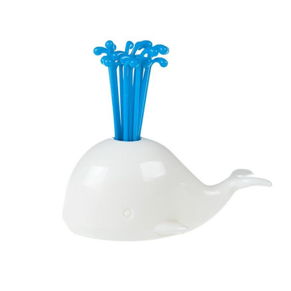 Cute Unicorn Fruit Fork White Whale Fountain Fruit Fork Set Creative Stainless Steel Fruit Fork Coffee Tea Dessert Fork Gift