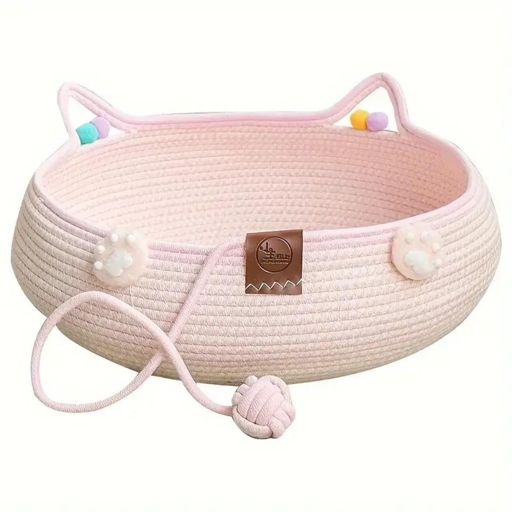 Washable Pet Bed Breathable Weave Cat Nest New Braided Cat Bed  for Cats and Dogs