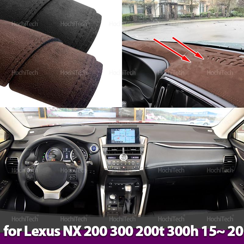 For Lexus NX NX200t NX300h NX200 NX300 200t 300h 2015~ Suede Leather Black/Brown Dashmat Dashboard Cover Pad Dash Mat Carpet