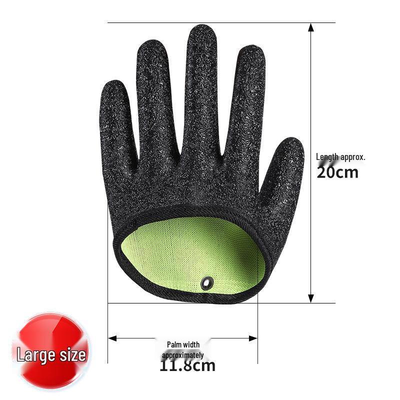 Non-slip Anti-puncture Fishing Gloves with Magnetic Buckle