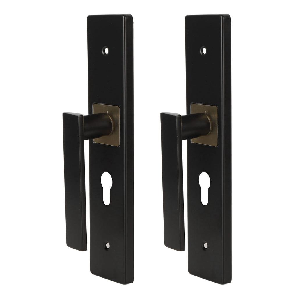 Bedroom Lock Set Household Interior Room Toilet Silent Aluminium Alloy with Handle Black Gold