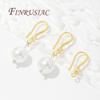 18K Gold Plated Brass with Zircon Earring Hooks,French Earrings Accessories For DIY Women's Jewelry Earwires Findings