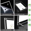 QR Code Signs,5 x 7 Inch Acrylic Mini Sign Holder Clear QR Code Menu Holders with Metal Stand Office Table Display Sign Stand Ad Photo Frame Holder