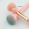Lotus Brush Small Bulb Blush Brush Artificial Fiber Hair Plastic Handle Makeup Loose Powder Brush Setting Makeup