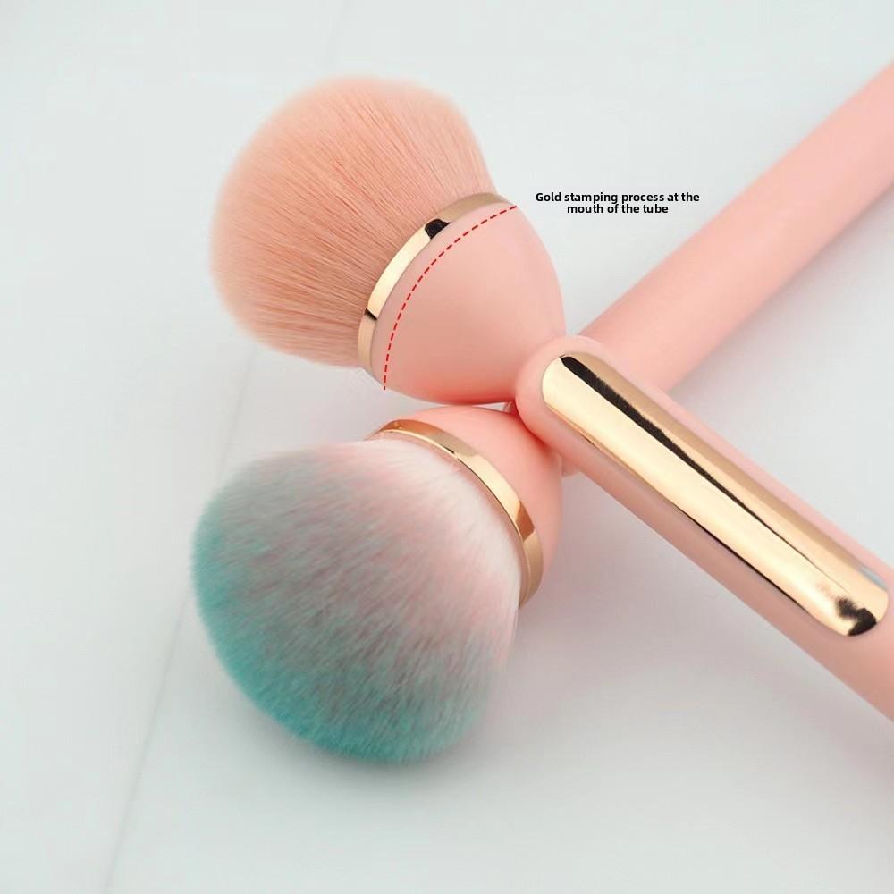 Lotus Brush Small Bulb Blush Brush Artificial Fiber Hair Plastic Handle Makeup Loose Powder Brush Setting Makeup