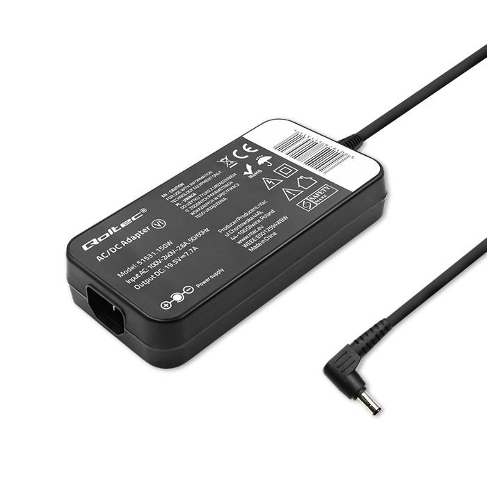 Qoltec Zasilacz do laptopa Asus 150W | 19.5V | 7.7A | 5.5*2.5 | +kabel zasilający