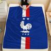1PC France National Football Team Patterned Flannel Blanket Suitable For All Seasons for Home Decor Warmth and Comfort Gifts Holiday Present