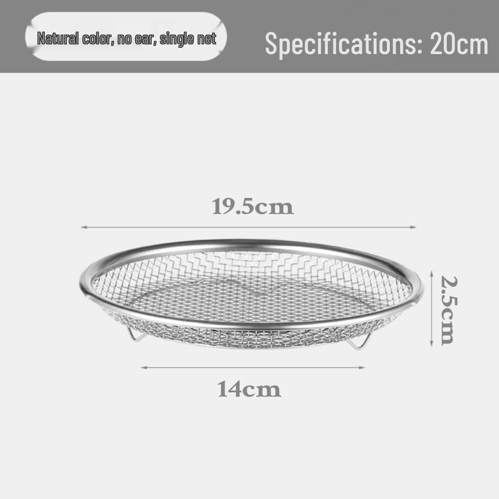 304 Stainless Steel Oil Filter Mesh Frying Basket and Draining Tray