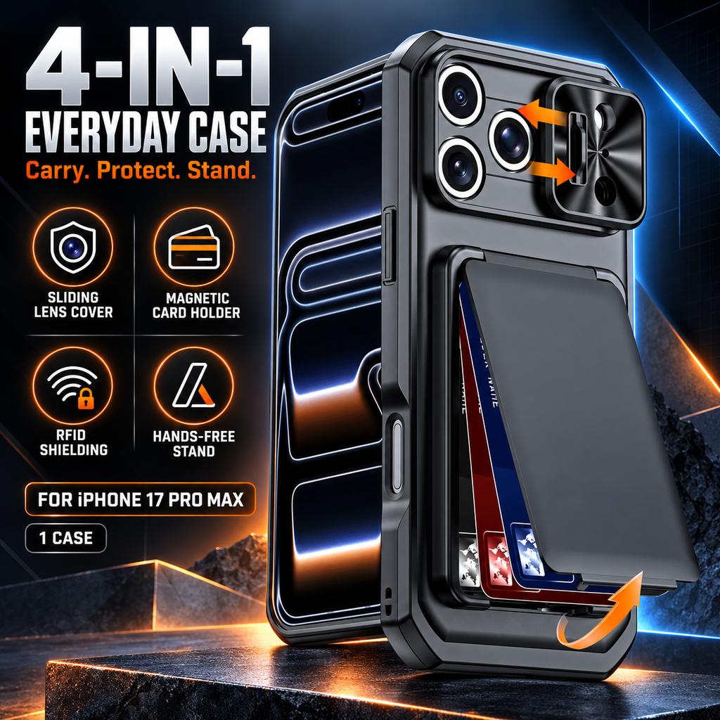 Magnetic Card Holder Case for iPhone 17 Pro Max