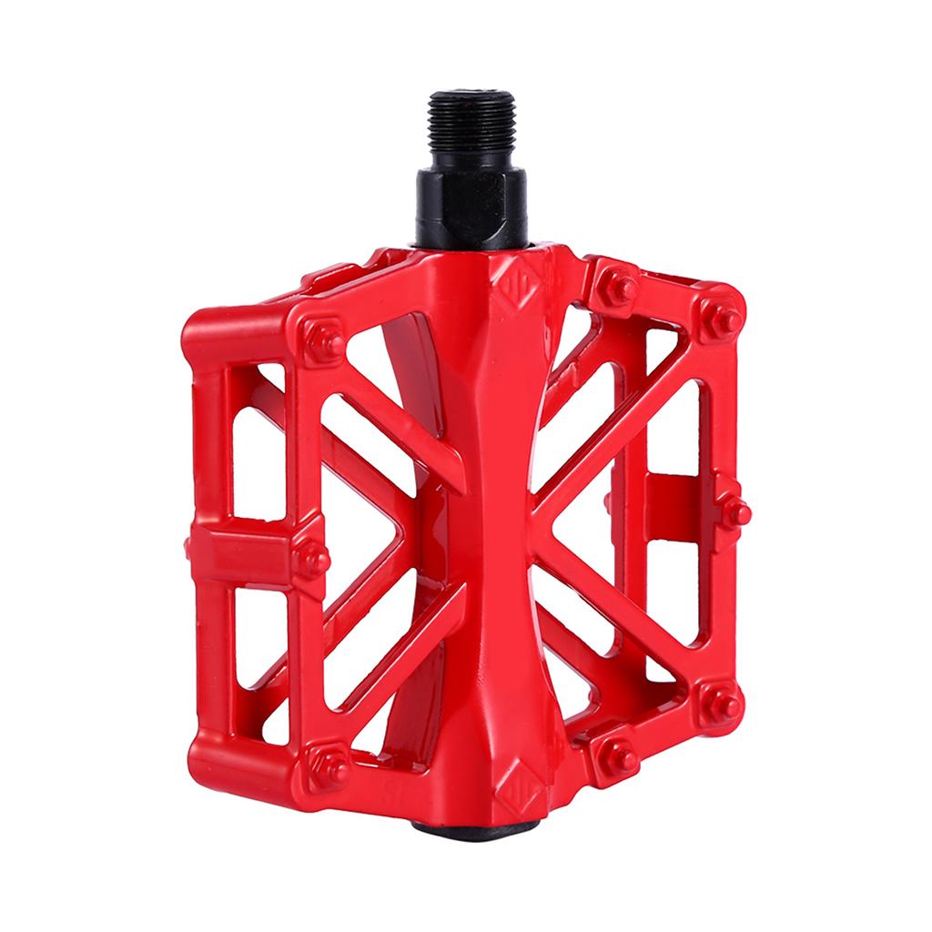1 Pair Aluminium Alloy Mountain Bike Cycling Sealed Bearing Pedals(red)