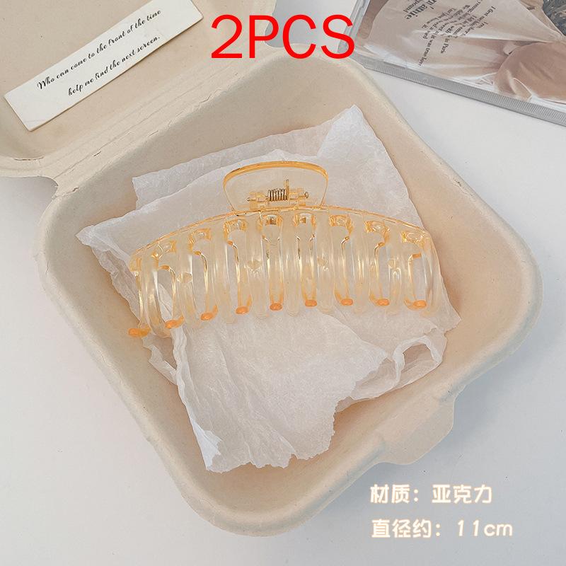 2 ΤΕΜ Premium Σετ Κεφαλών Νέο Γυναικείο Κλιπ Κλιπ Νύχι Μόδας Καφέ Μαύρο Ακρυλικό Μεγάλες Φουρκέτες Claw For Lady Clip Barrette Αξεσουάρ μαλλιών