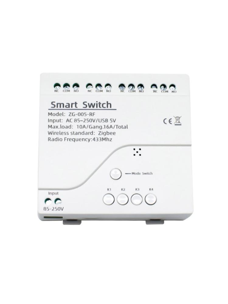 Tuya es Modules WiFi Remote Control Faceplate 4-ch Voice Control Controller 433 MHz Work with Voice Control