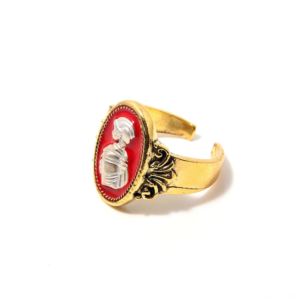 Anello delle Anime Anelli Regolabili Pietra Preziosa Cloranzia Metallo Anello di Crisantemo per Donne Uomini Gioielli Cosplay Accessori Regalo