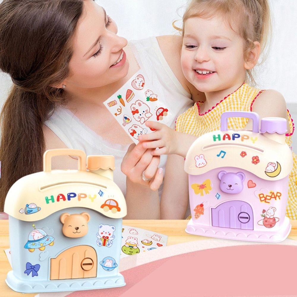 Kawaii Bear Savings Bank Cute Money Saving Pot Cartoon Portable Piggy Bank  Gifts