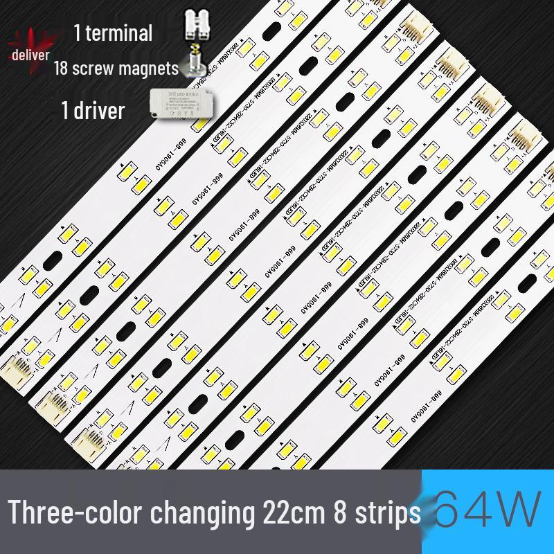 Three-Color LED Strip Light Panel for Living Room Ceiling