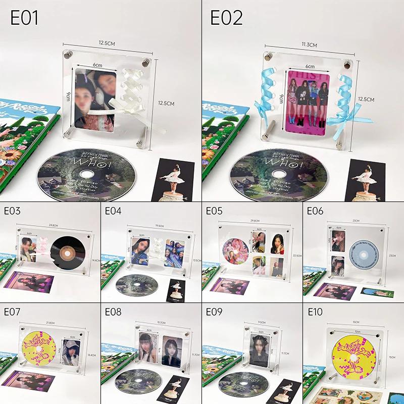 Ins Cd Picture Display Stand Frame Poster Holder Transparent Acrylic Photo Frame Idol Postcards Protector Album Home Room Decor