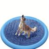 Heavy-Duty Outdoor Pet Bathing Basin with Spray Function - Non-Slip Dog Water Play Mat, Thick PVC Material, Full-Body Coverage