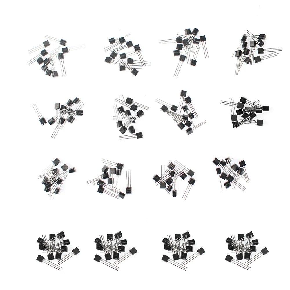 16kinds*10pcs Triode Transistor Assorted Kit, S9011 S9012 S9013 S9014 S9018 A1015 C1815 A42 A733 A92 S8550 S8050 2N3906 2N3904