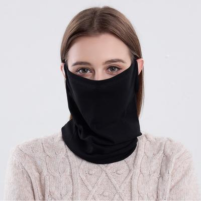 Sunscreen Ear Mask Headscarf Men's Solid Color Cotton Neck Cover Outdoor Cycling Fishing Breathable Scarf