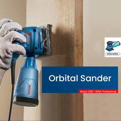 Profesyonel GSS 1400A Elektrikli Zımpara Makinesi Orbital zımpara makinesi GSS 1400A