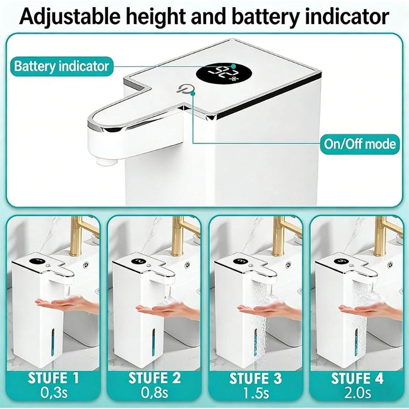 Practical Soap Dispenser Having Fast Bubbling Function Replaceable picks And Internal power Supply For Home Application