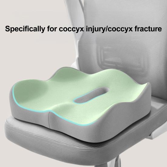 Coussin d'Assise avec Dossier Séparé Coussin en Mousse à Mémoire de Forme avec Soutien Dorsal Coussin de Chaise de Bureau pour Soulagement de la Sciatique Soutien Lombaire Utilisation pour Voyage en Voiture