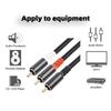 1/2/3/5M RCA To 2 RCA Adapter Audio Cable Flexible RCA To 2RCA Y Splitter Cable Auxiliary Audio Cord for TV Amplifier DVD Player