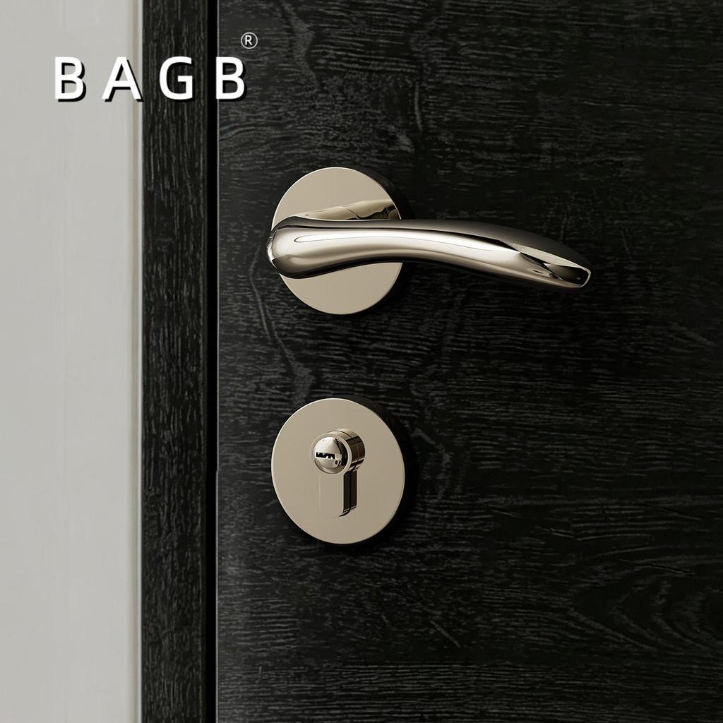 BAGB Silent Luxury Wooden Bedroom Door Handle Lock